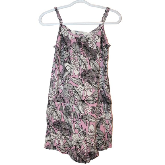3/$20 🏷 H&M Tropical Romper Size 8-9Y - Picture 1 of 3